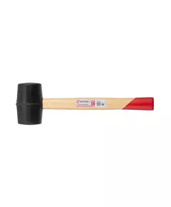 Киянка резиновая 350г. 50 мм, черная резина, деревянная ручка HT-0236, фото  | SNABZHENIE.com.ua