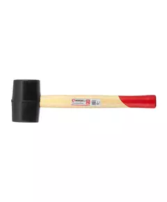 Киянка резиновая 450г. 60 мм, черная резина, деревянная ручка HT-0237, фото  | SNABZHENIE.com.ua