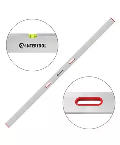 Правило-уровень 250 см, 2 капсулы, вертикальный и горизонтальный с ручками INTERTOOL MT-2125, фото  | SNABZHENIE.com.ua