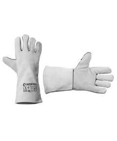Перчатка замшевая серая INTERTOOL SP-0009, фото  | SNABZHENIE.com.ua