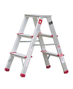 Стремянка алюминиевая двусторонняя 3 ступени, 668 мм INTERTOOL LT-1103, фото  | SNABZHENIE.com.ua