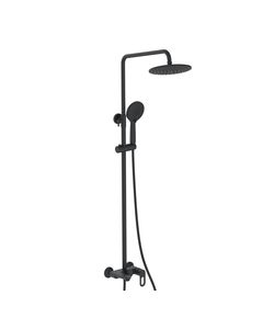 Душевая система Lidz Latwa 1030 на три потребителя с изливом, черная, фото  | SNABZHENIE.com.ua