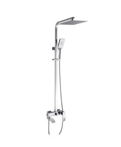 Душевая система Qtap Swan Cascada на три потребителя с изливом хромированная, фото  | SNABZHENIE.com.ua