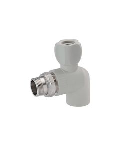 Кран радіаторний кутовий PPR GrandiTherm 20 мм з різьбою 1/2, фото  | SNABZHENIE.com.ua