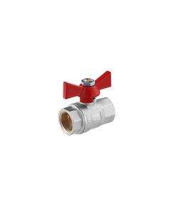 Шаровой кран STA Premium 1/2 ВВ PN40 никелированный с бабочкой CV007205, фото  | SNABZHENIE.com.ua