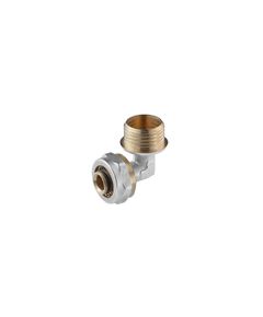 Коліно металопластикове STA DN 16x1/2 РН нікельоване, фото  | SNABZHENIE.com.ua