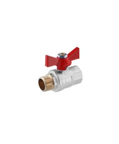 Шаровой кран STA Premium 1/2 ВН PN40 с бабочкой, никелированный, фото  | SNABZHENIE.com.ua