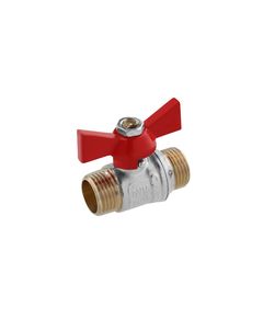 Шаровой кран STA 1/2 НН PN30 бабочка никелированный, фото  | SNABZHENIE.com.ua