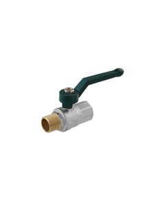 Кран шаровой STA LB 1/2 ВН PN40 с зеленой ручкой, никелированный, фото  | SNABZHENIE.com.ua