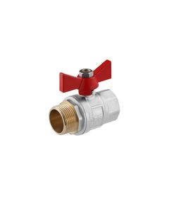 Кран шаровий STA Premium 1 ВН PN40 бабочка, нікельований, 1, фото  | SNABZHENIE.com.ua
