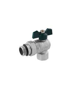 Кран-американка угловой STA LB 3/4 ВН PN40, никелированный, зеленая бабочка, фото  | SNABZHENIE.com.ua