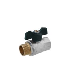 Шаровой кран STA LB 3/4 ВН PN40, никелированный, зеленая ручка, фото  | SNABZHENIE.com.ua