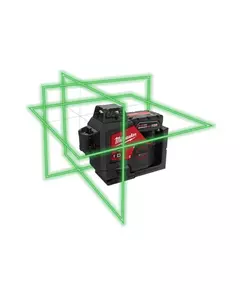Аккумуляторный лазерный нивелир M12 3PL-401C (Li-Ion 4 Ач) Вращение 330˚ с зелёным лучом MILWAUKEE, фото  | SNABZHENIE.com.ua