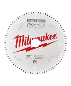 Пильный диск для торцовочной пилы по алюминию216x30x2,4x80 MILWAUKEE, фото  | SNABZHENIE.com.ua