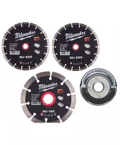 Комплект алмазных дисков PROMO DU 230+125+Fixtec гайка XL MILWAUKEE, фото  | SNABZHENIE.com.ua