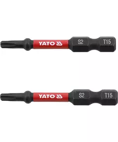 Насадка викруткова ударна YATO; "TORX" T15 х 50 мм. шпиндель 6-гран- 1/4", 2 шт.[10], фото  | SNABZHENIE.com.ua