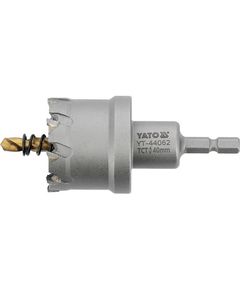 Сверло коронка по металлу TCT YATO 40x103 мм, толщина до 25 мм, 1/4, фото  | SNABZHENIE.com.ua