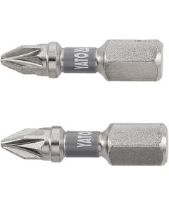 Насадка YATO PZ1 25мм, 6-гран. шпиндель 1/4, никель, 2шт., фото  | SNABZHENIE.com.ua