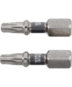 Насадка YATO TORX T20 25 мм, 1/4, 6-гран, никель, 2 шт. YT-78013, фото  | SNABZHENIE.com.ua