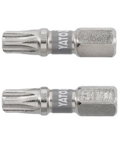 Насадка YATO TORX T30, 25 мм, 1/4, 2 шт., никелированная, фото  | SNABZHENIE.com.ua