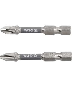 Насадка YATO PH2 50мм, 6-гран 1/4, никель, 2шт. YT-78021, фото  | SNABZHENIE.com.ua