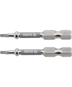 Насадка YATO TORX T8, 50 мм, 6-гранна, нікель, 2 шт., фото  | SNABZHENIE.com.ua