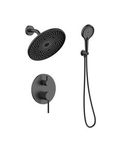 Душевая система Qtap Scorpio скрытого монтажа, 2 потребителя, черный матовый, фото  | SNABZHENIE.com.ua