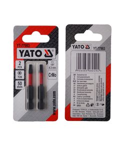 Насадка YATO TORX T20, 50 мм, HEX 1/4, хром-молібден, 2 шт., фото  | SNABZHENIE.com.ua