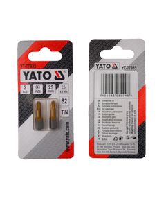 Насадка битовая YATO PZ3 25 мм, HEX 1/4, титан, 2 шт. YT-77935, фото  | SNABZHENIE.com.ua
