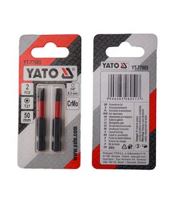 Насадка YATO TORX T27 х 50 мм, HEX 1/4, хром-молібден, 2 шт., фото  | SNABZHENIE.com.ua