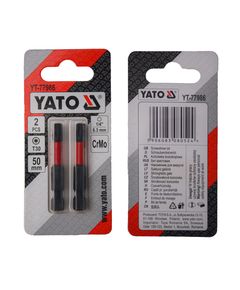 Насадка YATO TORX T30 50 мм, HEX 1/4, хром-молібден, 2 шт., фото  | SNABZHENIE.com.ua