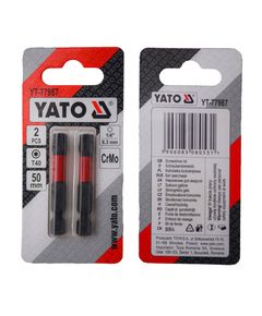 Насадка YATO TORX T40, 50 мм, HEX 1/4, хром-молібден, 2 шт., фото  | SNABZHENIE.com.ua