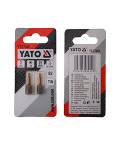 Насадка YATO TORX T8 х 25 мм, HEX 1/4, титан, 2 шт., фото  | SNABZHENIE.com.ua