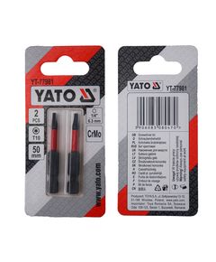 Насадка YATO TORX T10 х 50 мм HEX 1/4, хром-молібден, 2 шт., фото  | SNABZHENIE.com.ua