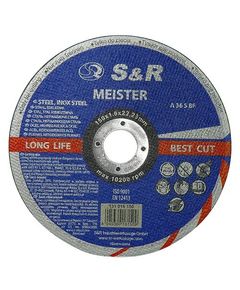 Круг відрізний по металу та нержавійці S&R Meister A 36 S BF 150x1,6x22,2, фото  | SNABZHENIE.com.ua
