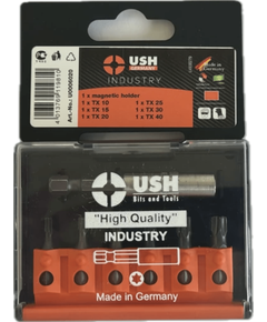 Набор бит Industry USH 1/4 с магнитным держателем, 7 эл. T10-T40, фото  | SNABZHENIE.com.ua