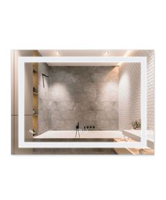Зеркало Lidz Kubis 700х800 з LED-підсвіткою, антизапотіванням, диммером, фото  | SNABZHENIE.com.ua