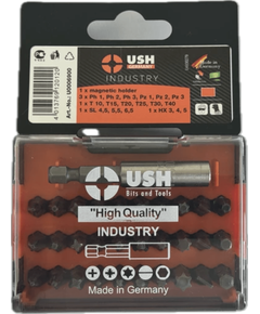 Насадки для викруток Industry USH 1/4 с магнитным держателем, 31 шт., фото  | SNABZHENIE.com.ua