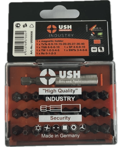 Насадки для отверток Industry USH: 1/4, магнитный держатель, 31 шт., фото  | SNABZHENIE.com.ua
