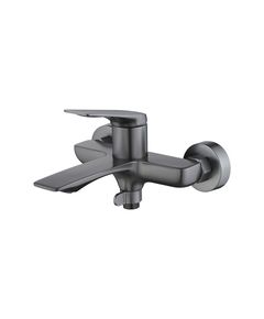 Смеситель для ванны Qtap Vlasta New с душевым гарнитуром Gunmetal Black, фото  | SNABZHENIE.com.ua