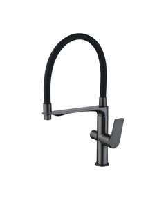 Смеситель Qtap Vlasta New с гибким изливом и подводкой для воды, черный, фото  | SNABZHENIE.com.ua