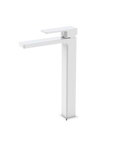 Смеситель Qtap Gemini высокий для раковины хром/белый, фото  | SNABZHENIE.com.ua
