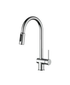 Смеситель Qtap Rozcesti с выдвижным изливом и подключением для воды, фото  | SNABZHENIE.com.ua