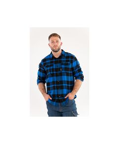 Фланелевая сорочка синего и черного цвета YATO, размер XL, 100% хлопок, фото  | SNABZHENIE.com.ua