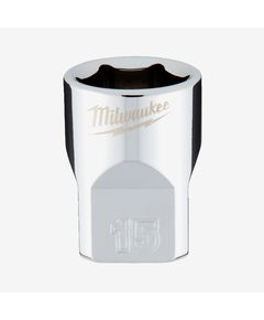 Головка метрическая хромированная 3/8 MILWAUKEE, 15 мм, фото  | SNABZHENIE.com.ua