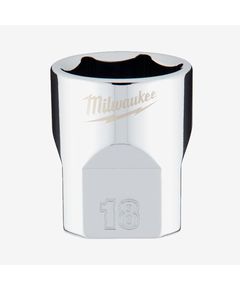 Головка метрическая хромированная 3/8 MILWAUKEE, 18 мм, фото  | SNABZHENIE.com.ua