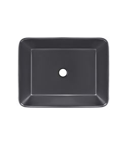 Раковина-чаша Qtap Tern 475x370x140 мм, матовий чорний, фото  | SNABZHENIE.com.ua
