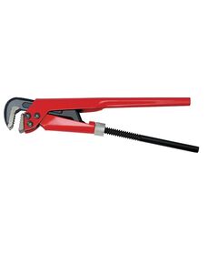 Ключ трубний MASTERTOOL 90° 2 загартовані губки 76-0743, фото  | SNABZHENIE.com.ua