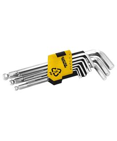 Ключи шестигранные с шариком MASTERTOOL CrV 1,5-10 мм набор 9 шт 75-0957, фото  | SNABZHENIE.com.ua
