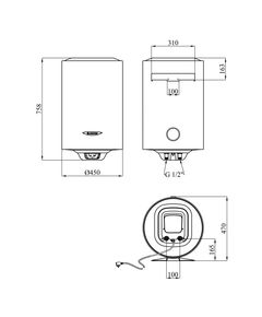 Водонагреватель Ariston PRO1 R 80 V с сухим ТЭНом, 1,8 кВт, 80 л, фото  | SNABZHENIE.com.ua